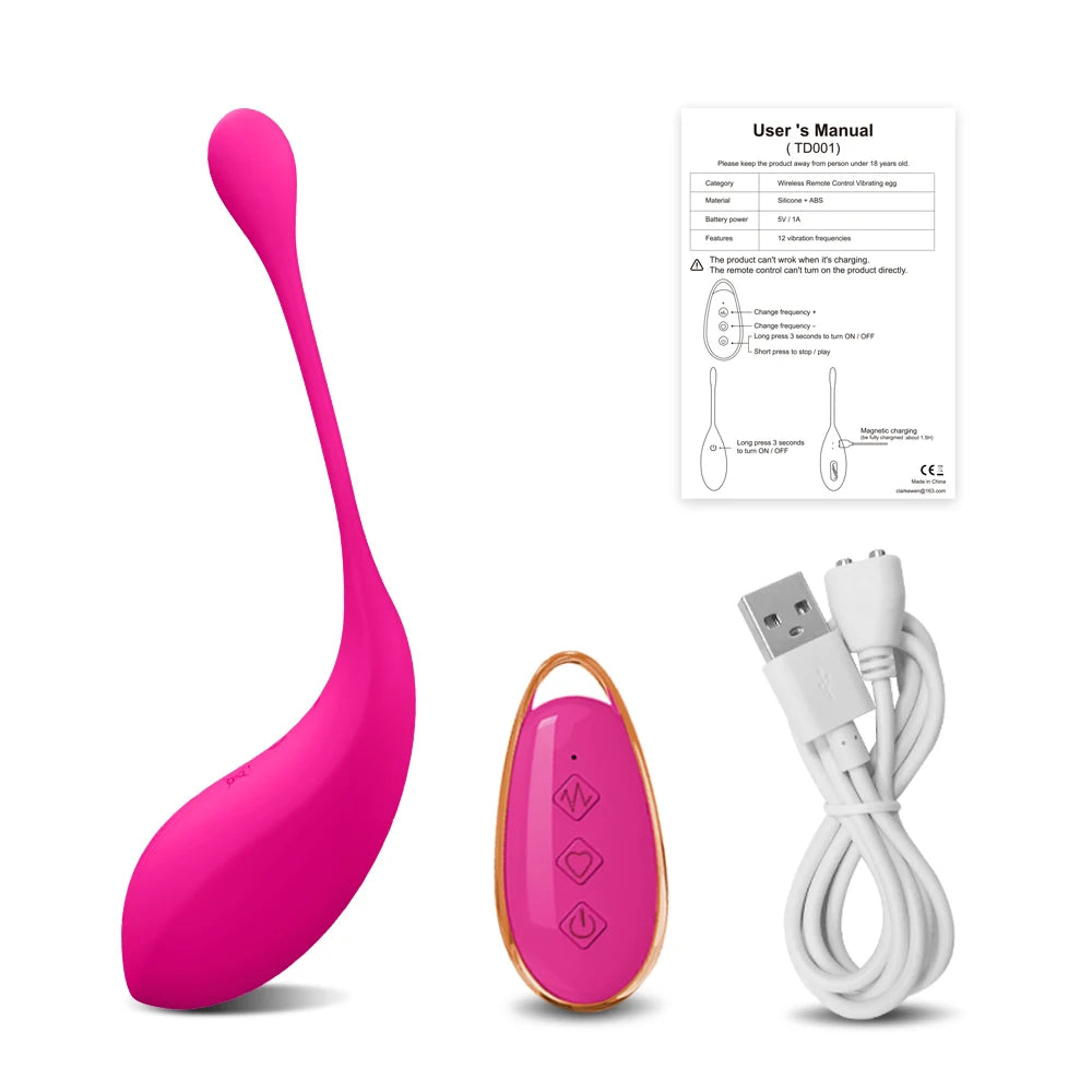 Wireless Remote-Controlled Vibrating Egg with 10 Modes