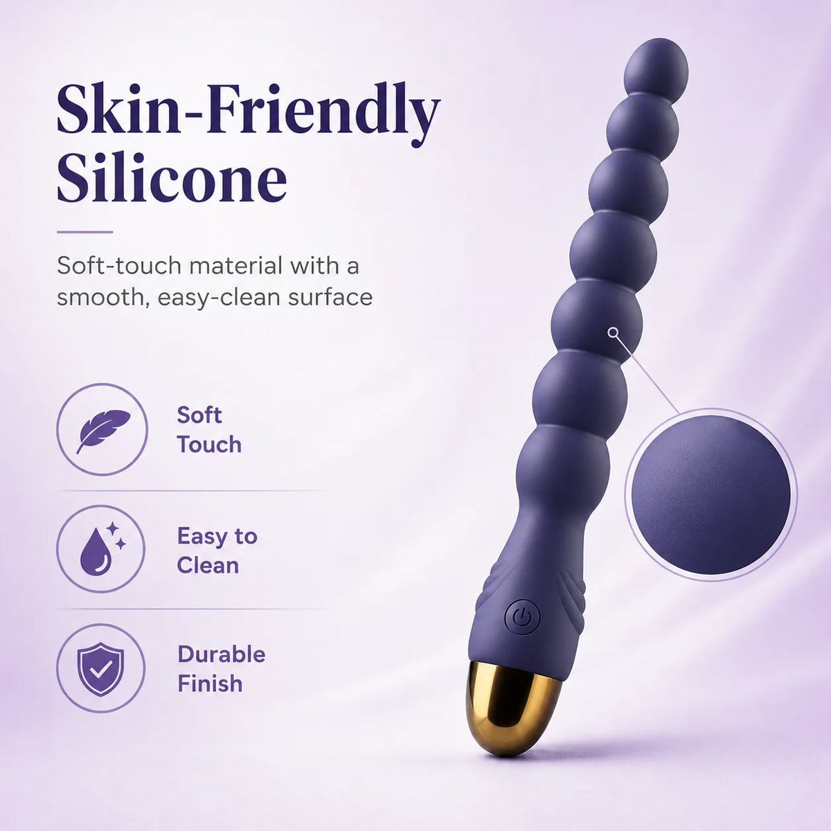 Beaded Vibrating Massager with 10 Vibration Modes