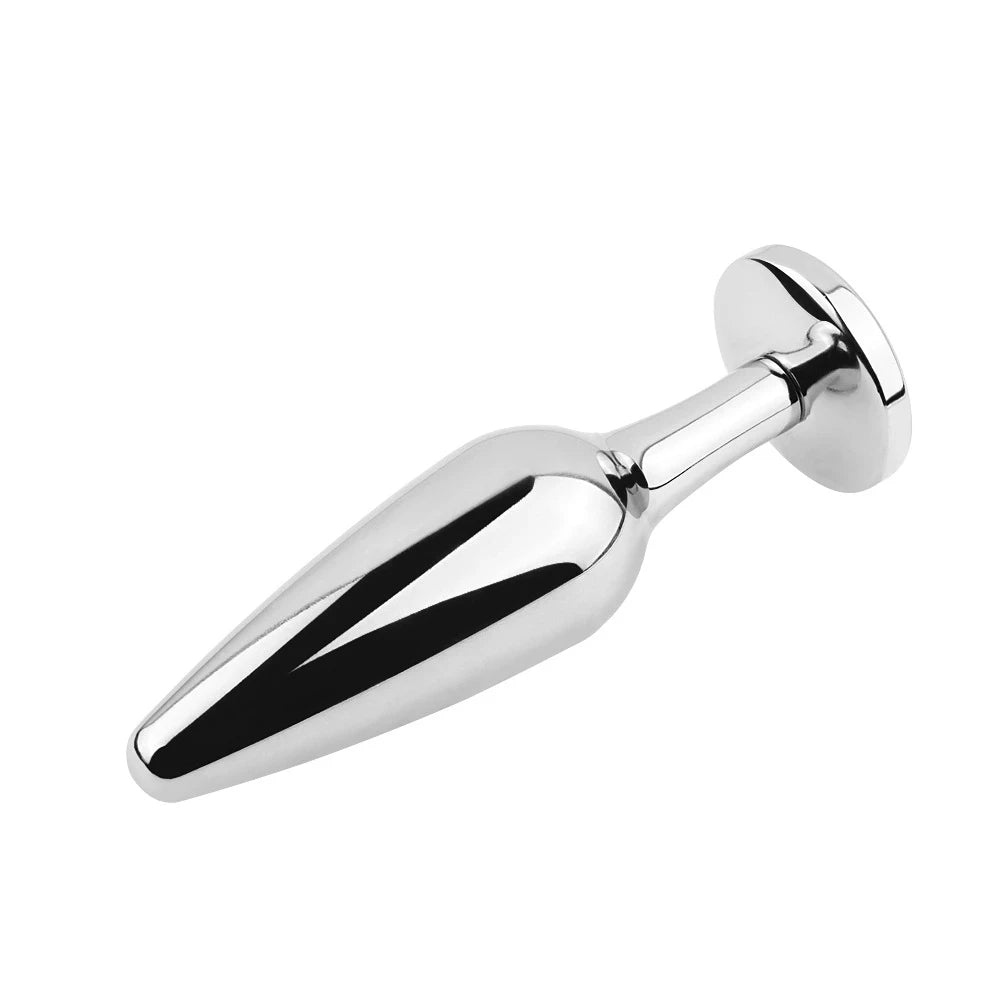 Stainless Steel Plug Set with Crystal Flared Bases