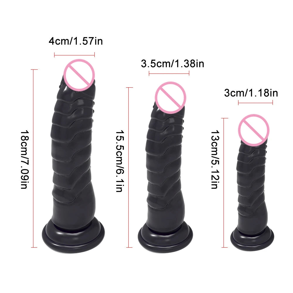Textured Silicone Massager with Suction Cup Base