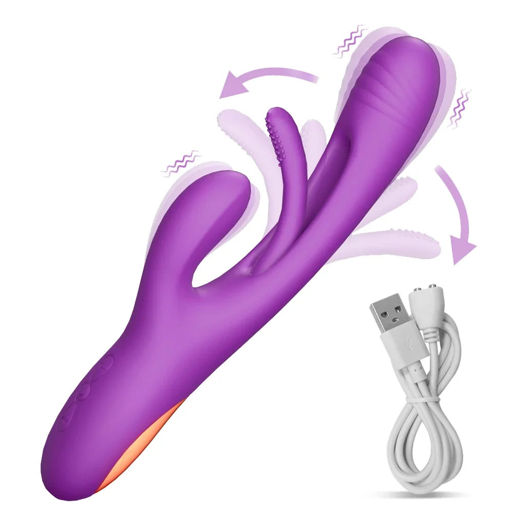 3-in-1 Rabbit Massager with 21 Adjustable Modes