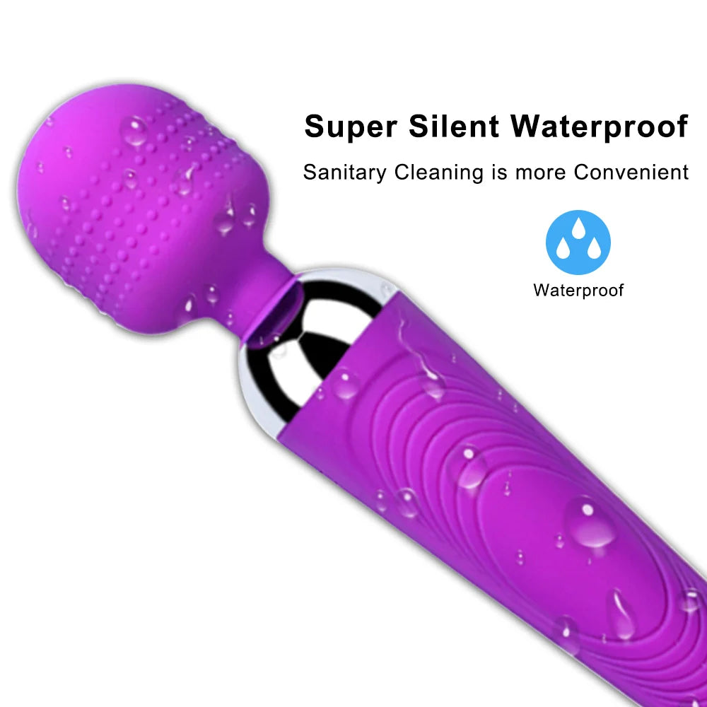 Rechargeable Wand Massager with Textured Flexible Head