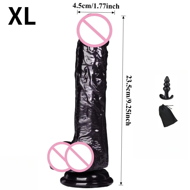 Curved TPE Massager with Suction Cup Base