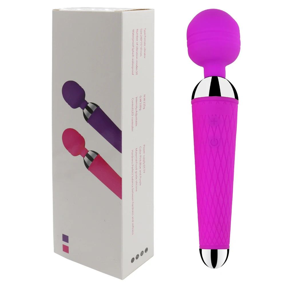 Waterproof Wand Massager with 20 Vibration Modes