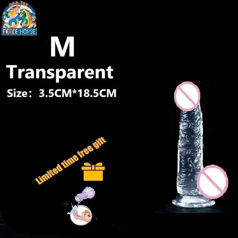 Transparent Textured Massager with Suction Cup Base