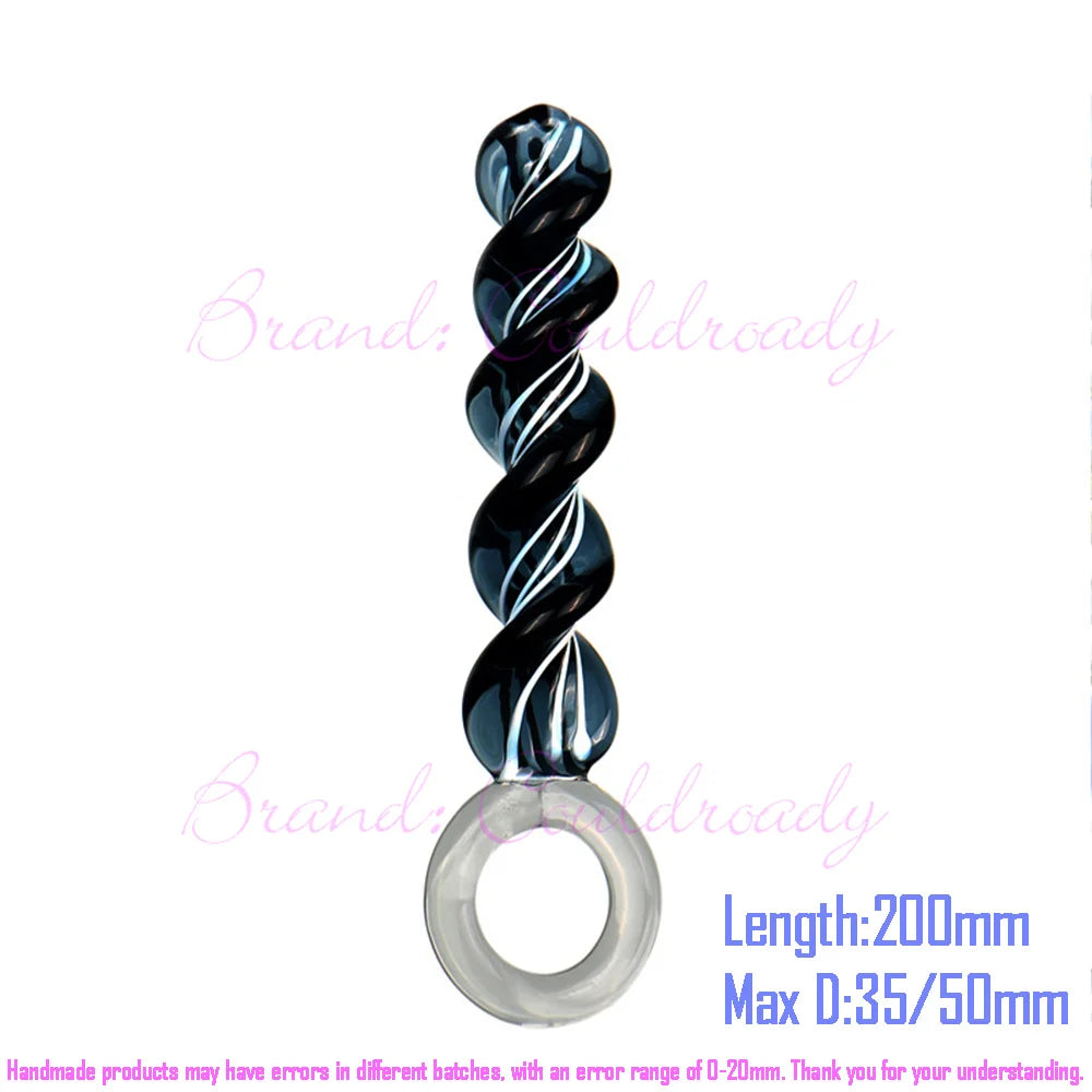 Textured Glass Massager with Ring Handle