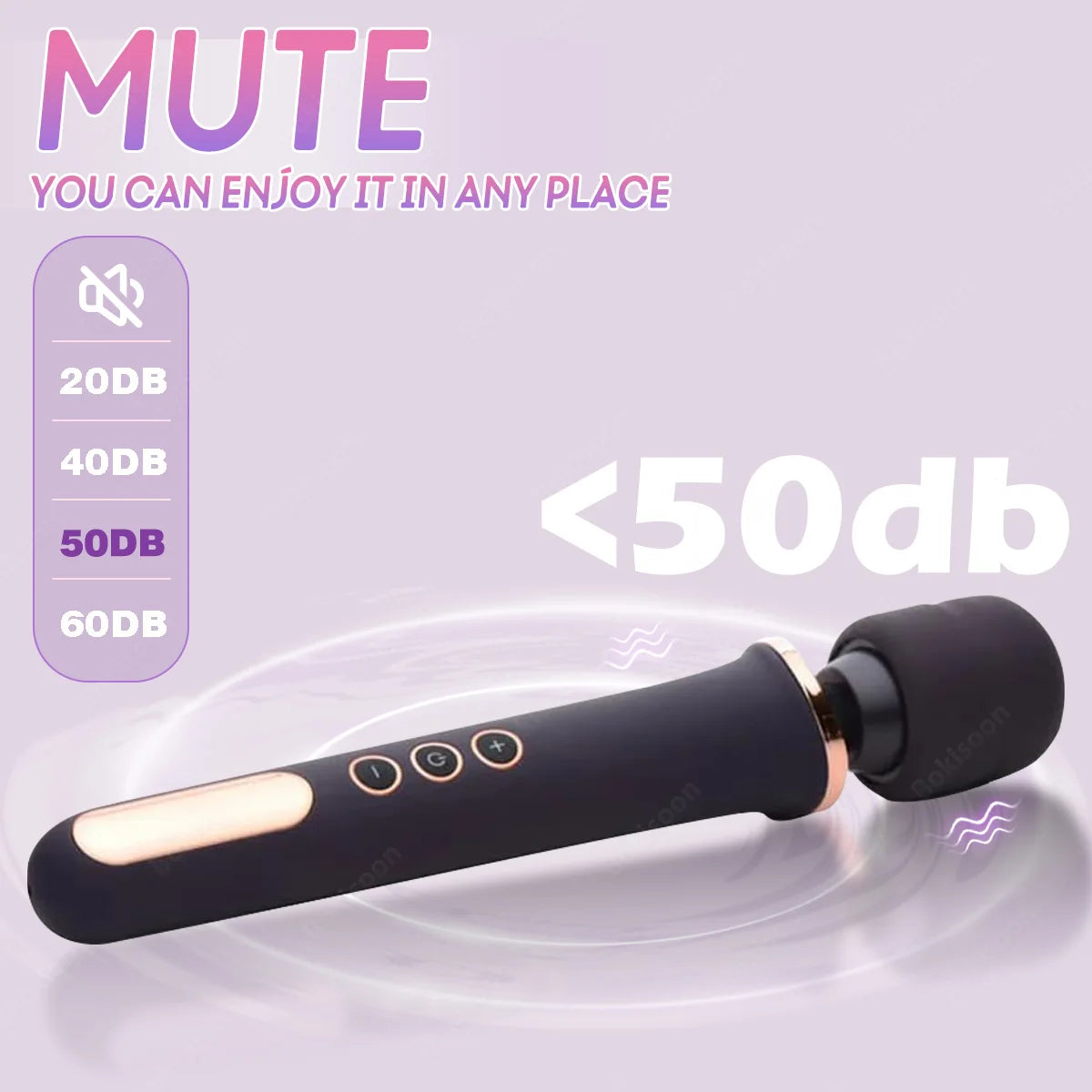 Rechargeable Wand Massager with 10 Vibration Modes