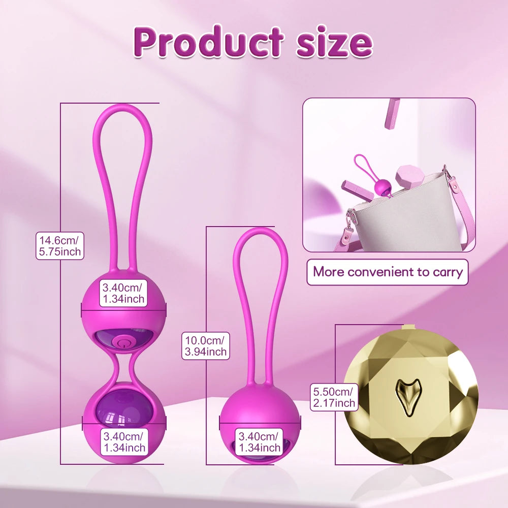 Remote-Controlled Vibrating Kegel Ball Set