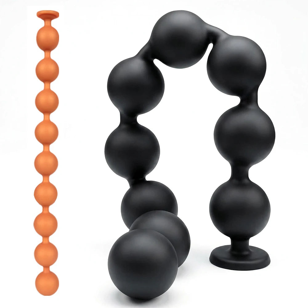 Flexible Silicone Beaded Massager with Round Base