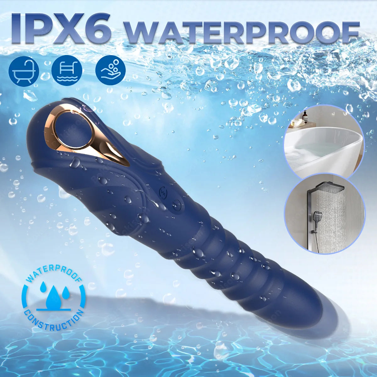 3-Mode Telescopic Vibrating Massager with 10 Frequencies