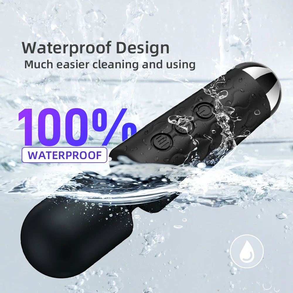 Mini Rechargeable Wand Massager with 20 Vibration Modes