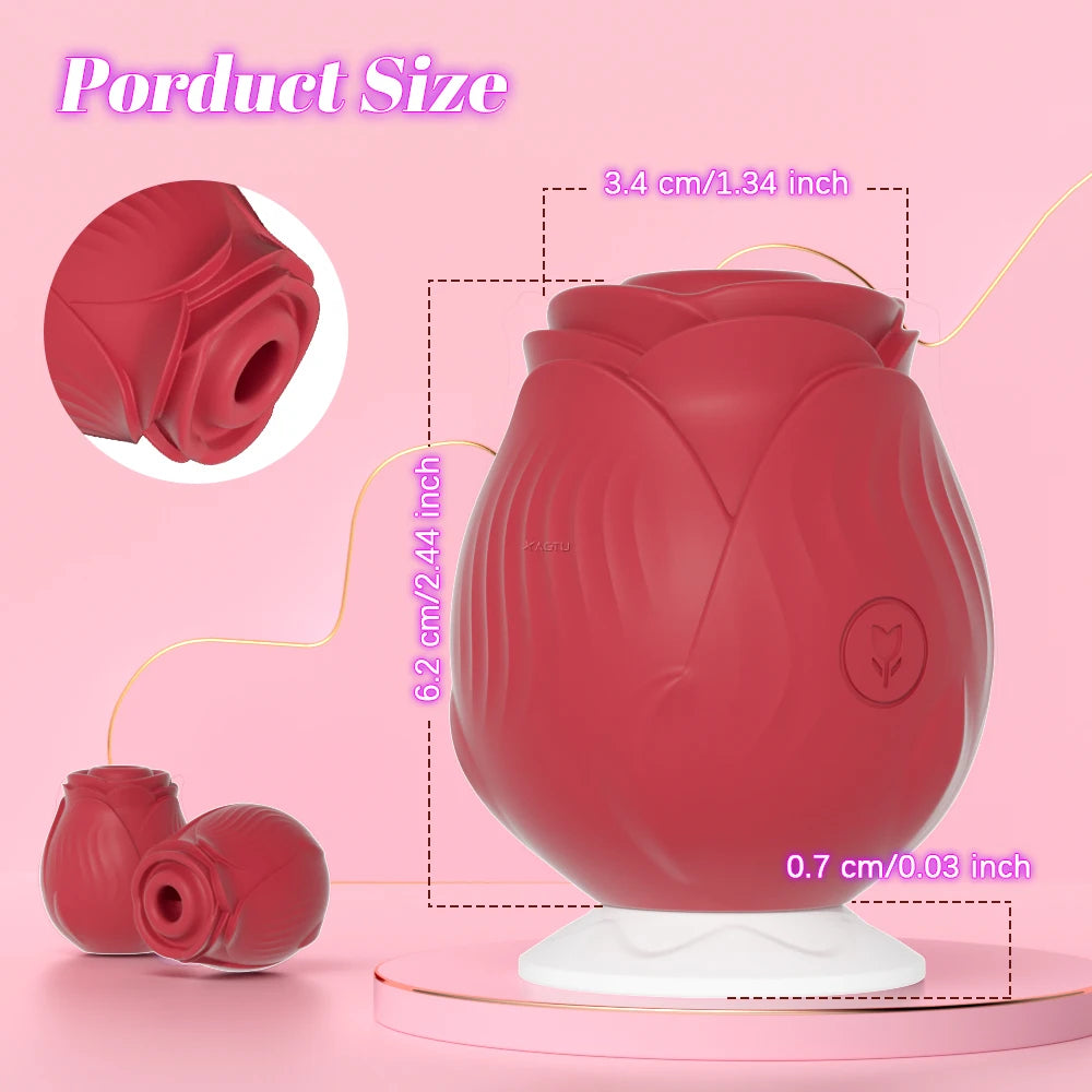 Rose-Shaped Suction & Vibration Personal Massager