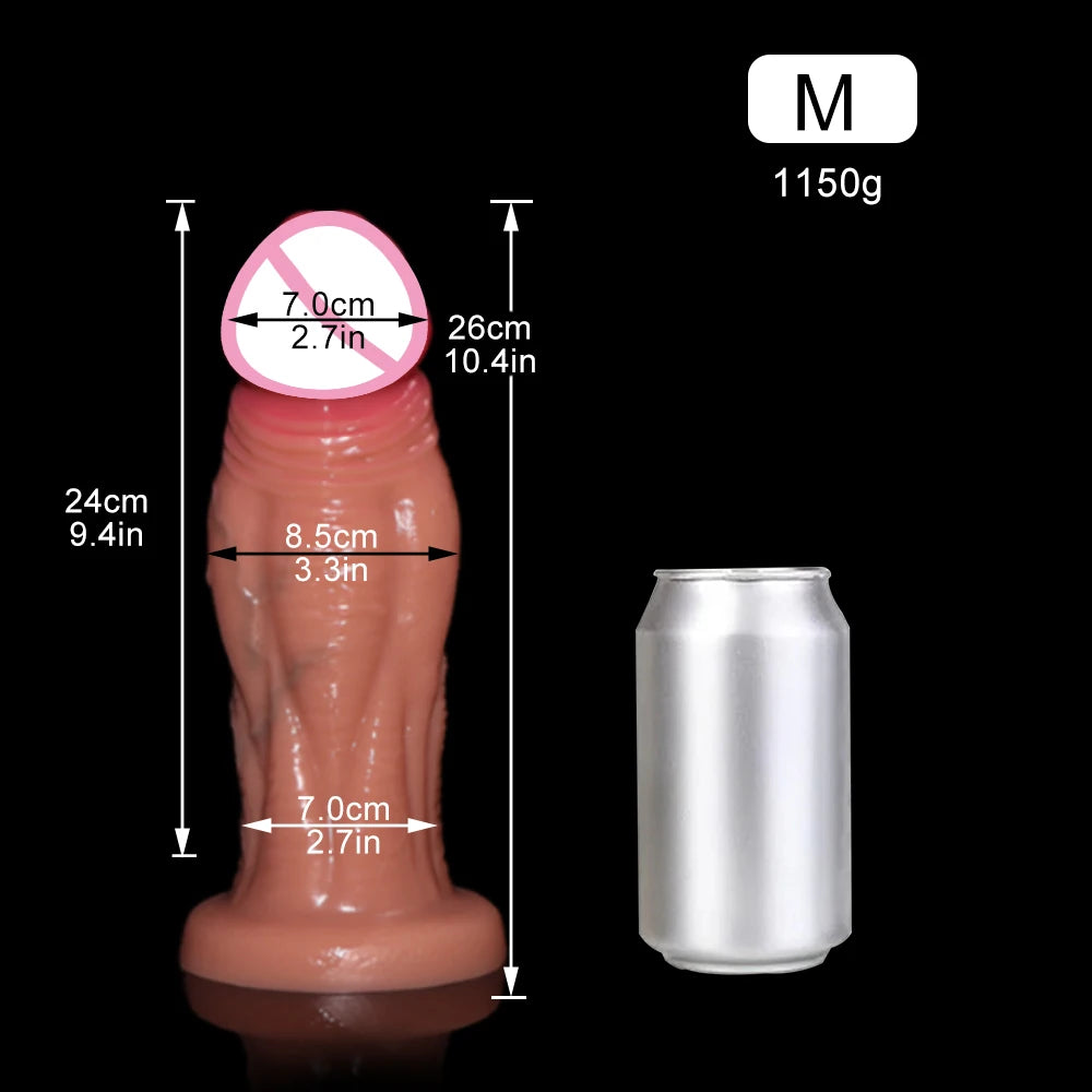 Realistic Liquid Silicone Massager with Suction Cup Base