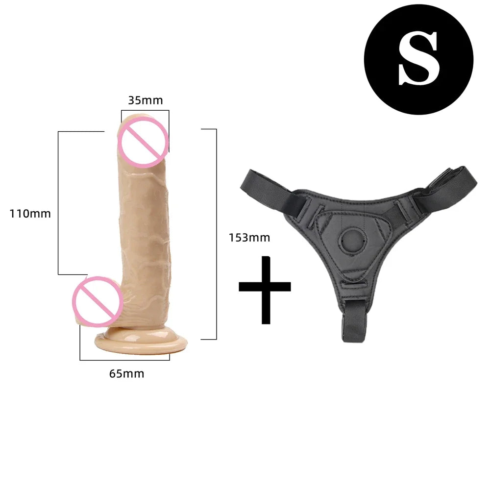 Adjustable Strap-On Harness with Interchangeable Massagers