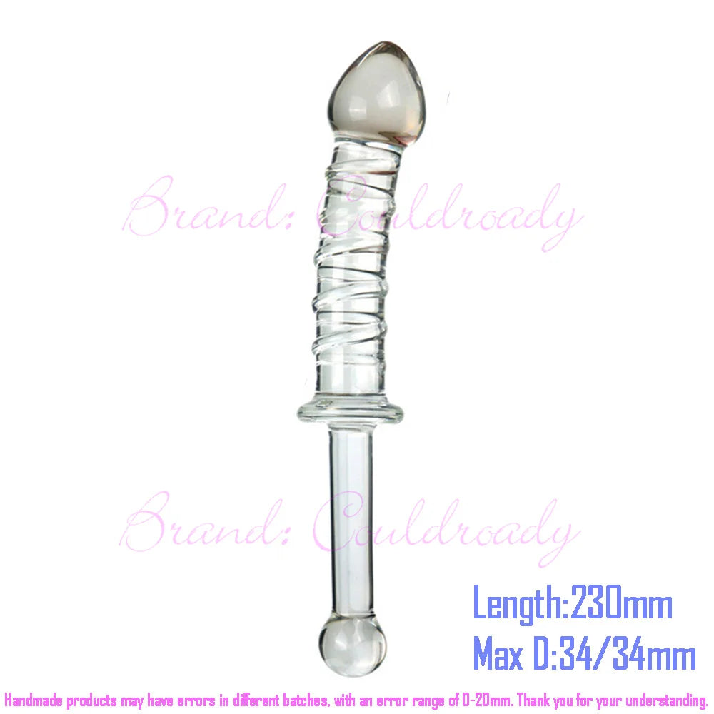 Textured Glass Massager with Ring Handle