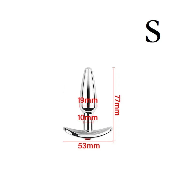 Stainless Steel Plug Set with Crystal Flared Bases