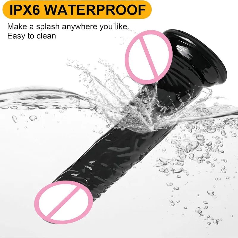 Curved TPE Massager with Suction Cup Base