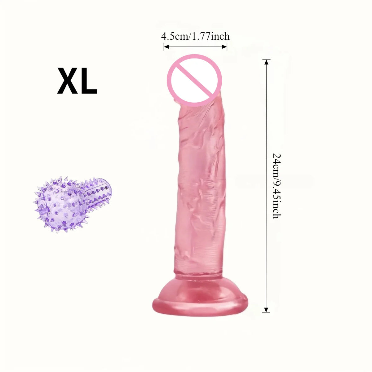 Curved Silicone Massager with Suction Cup Base