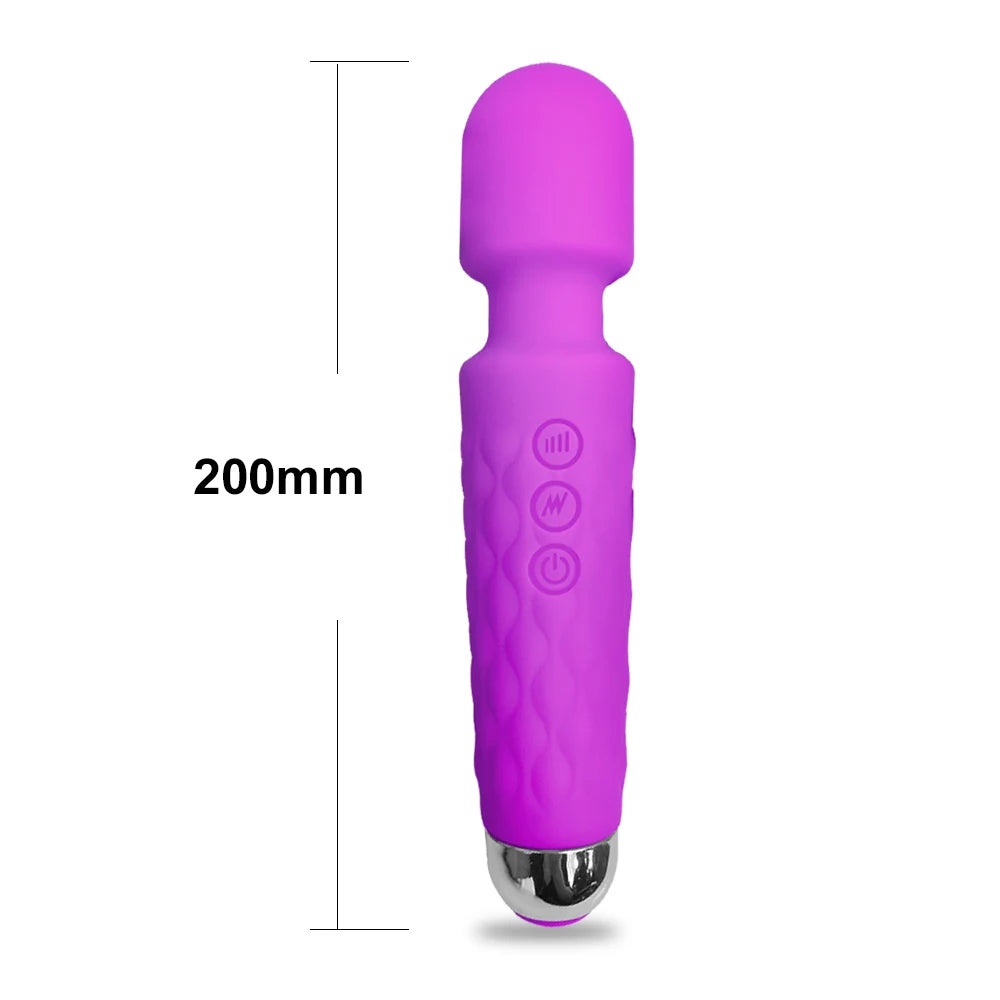 Rechargeable Wand Massager with Textured Flexible Head