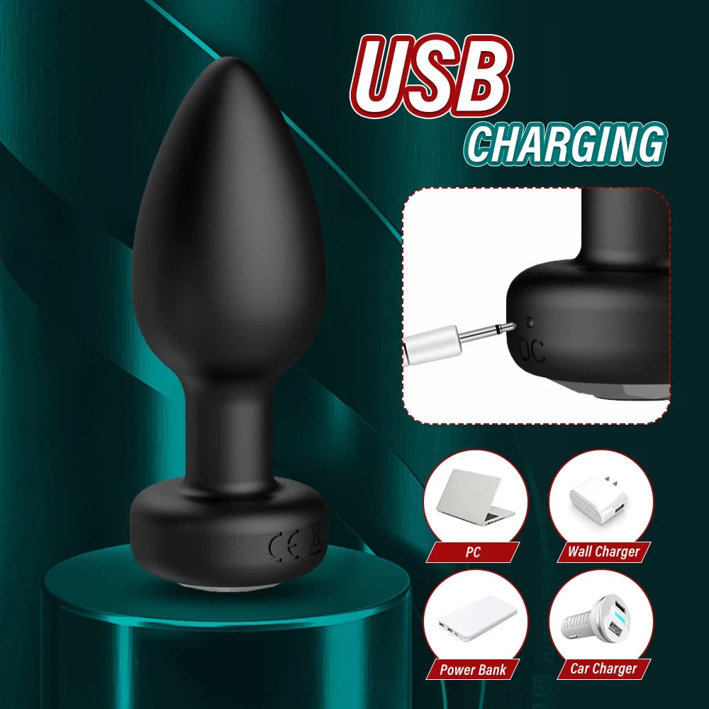 App-Controlled Vibrating Plug with 10 Speed Modes