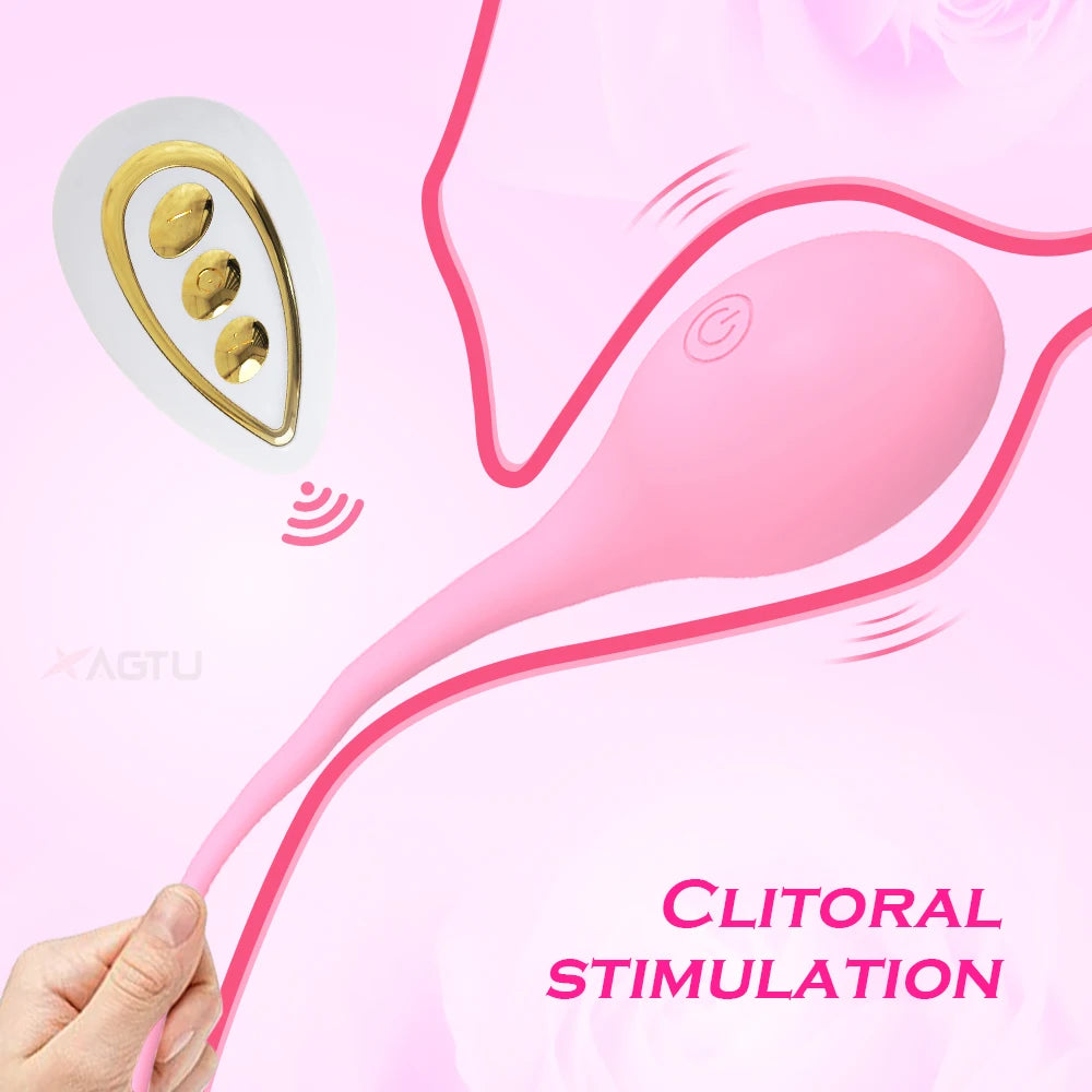 Wireless Remote-Controlled Silicone Kegel Massager