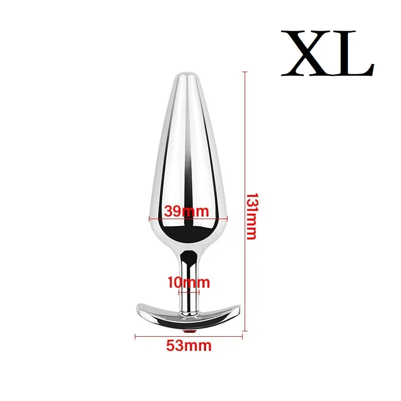 Stainless Steel Plug Set with Crystal Flared Bases
