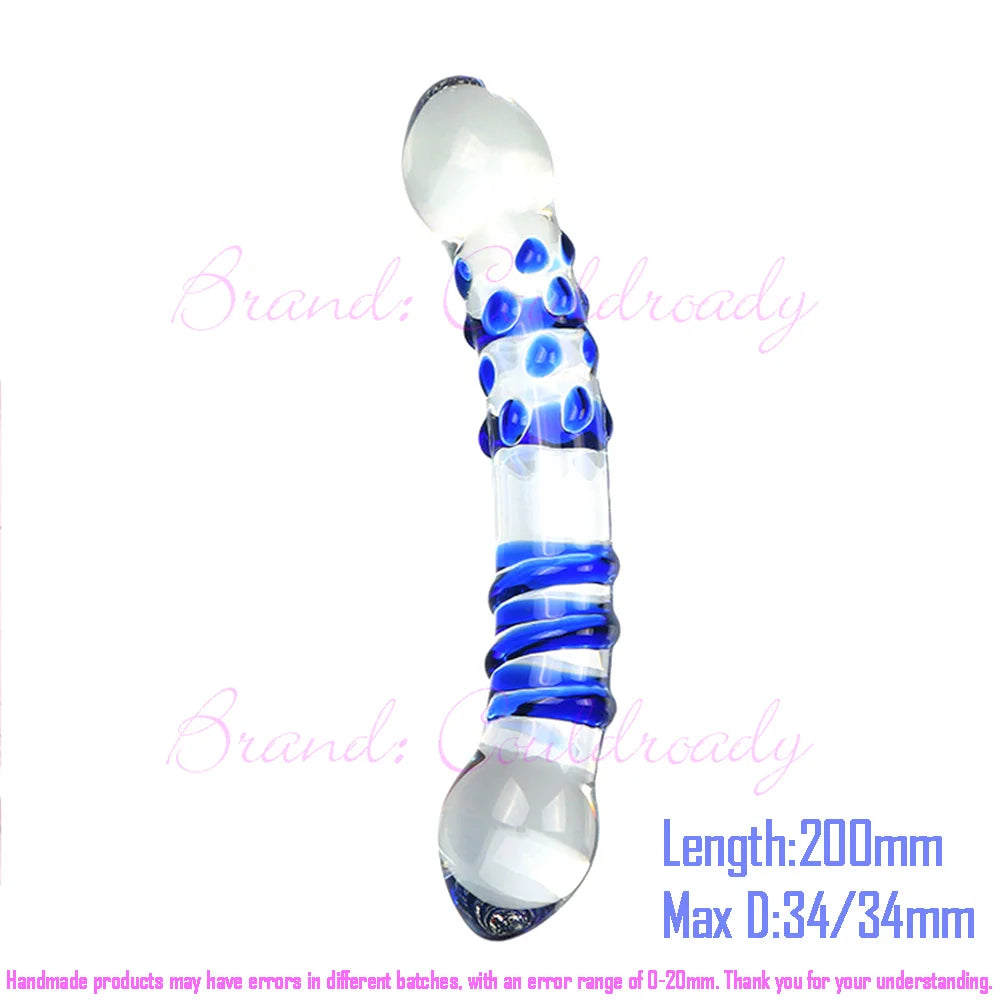 Textured Glass Massager with Ring Handle