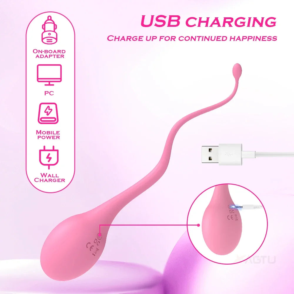 Wireless Remote-Controlled Silicone Kegel Massager