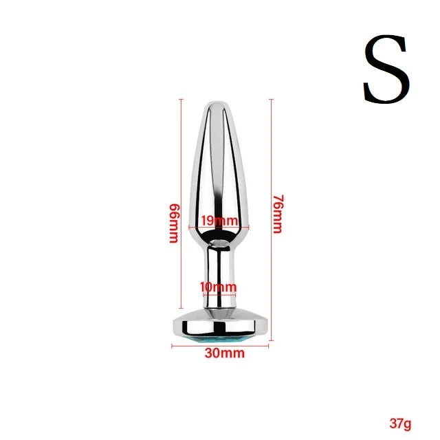 Stainless Steel Plug Set with Crystal Flared Bases