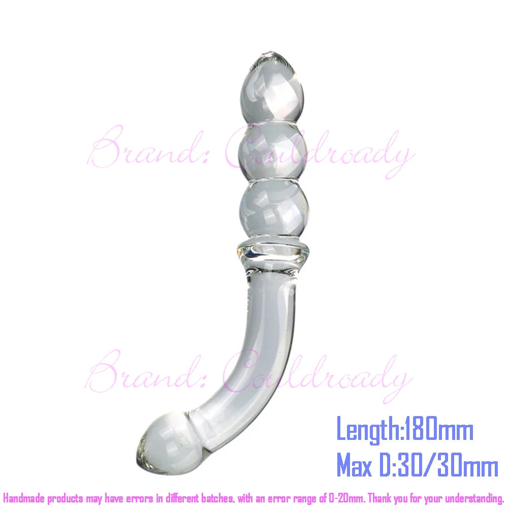 Textured Glass Massager with Ring Handle