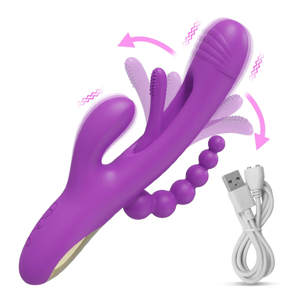 3-in-1 Rabbit Massager with 21 Adjustable Modes