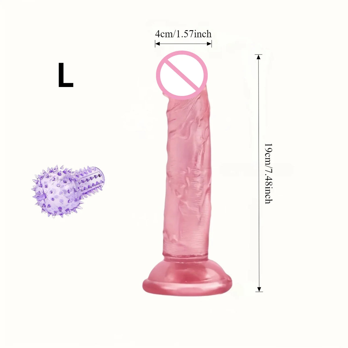 Curved Silicone Massager with Suction Cup Base
