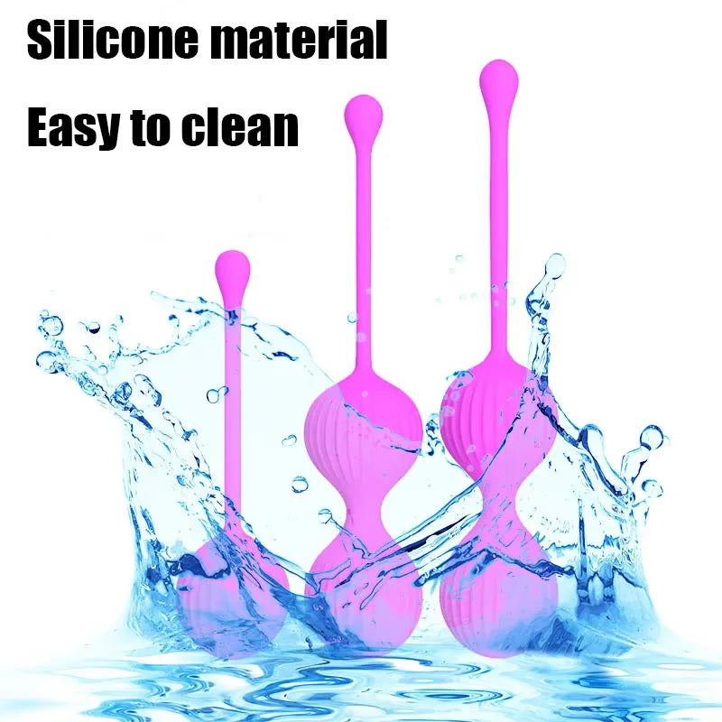 Weighted Silicone Kegel Ball Trainer with Retrieval Loop