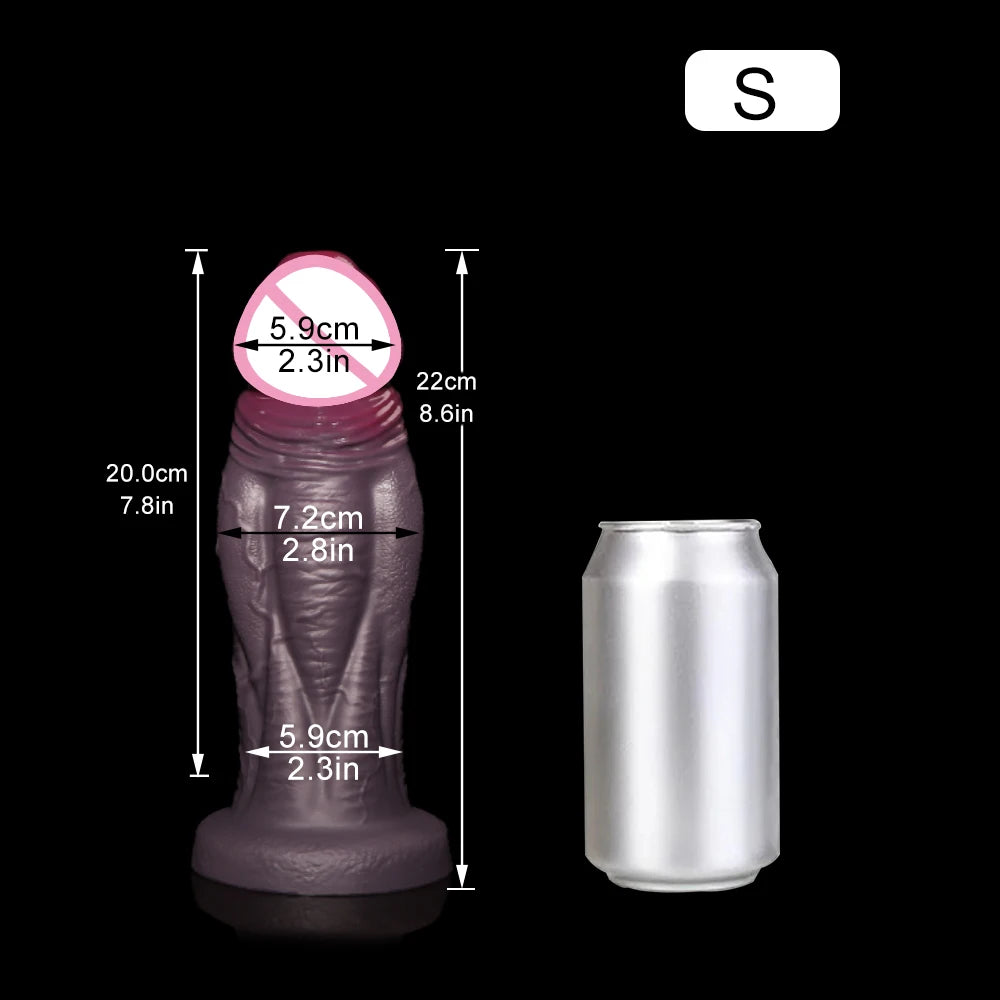 Realistic Liquid Silicone Massager with Suction Cup Base