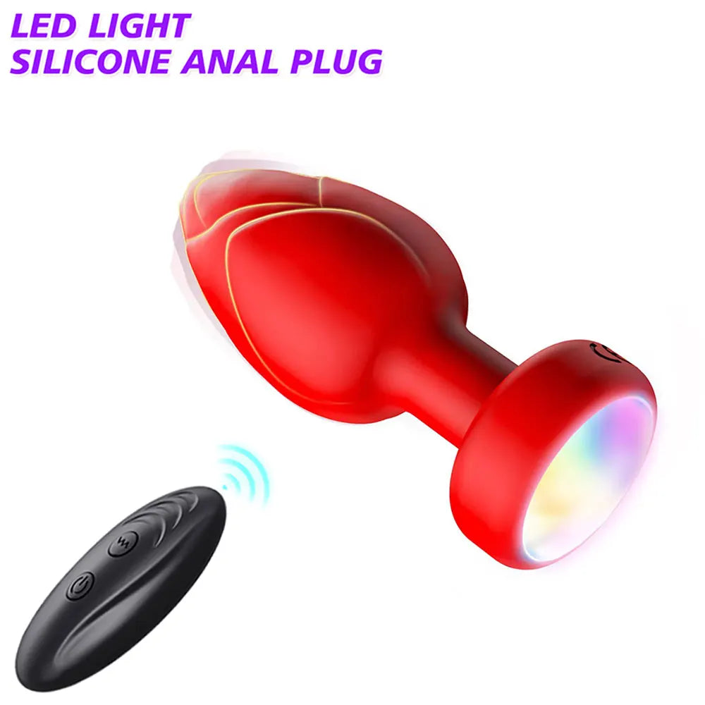 Remote-Controlled Vibrating Plug with LED Light