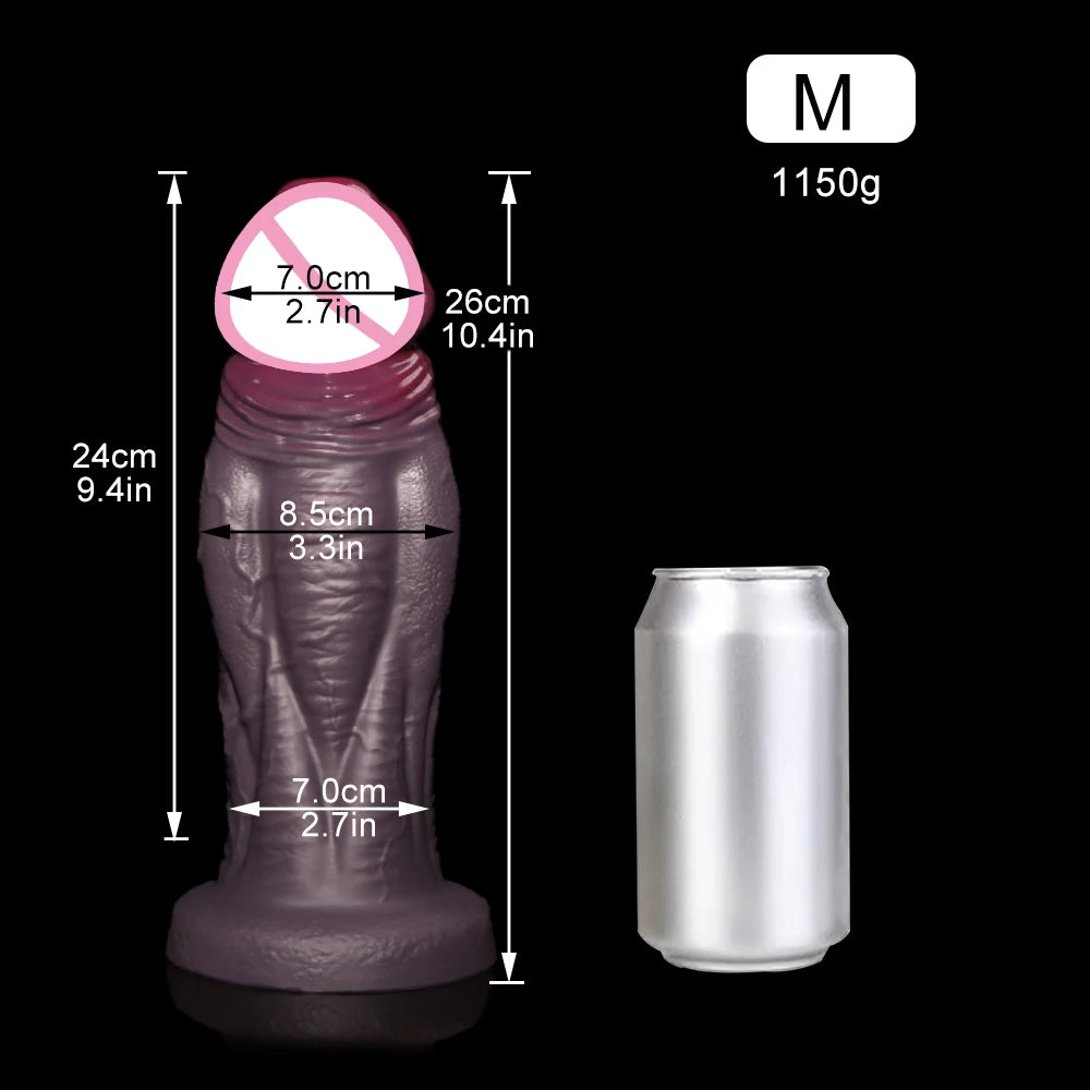 Realistic Liquid Silicone Massager with Suction Cup Base