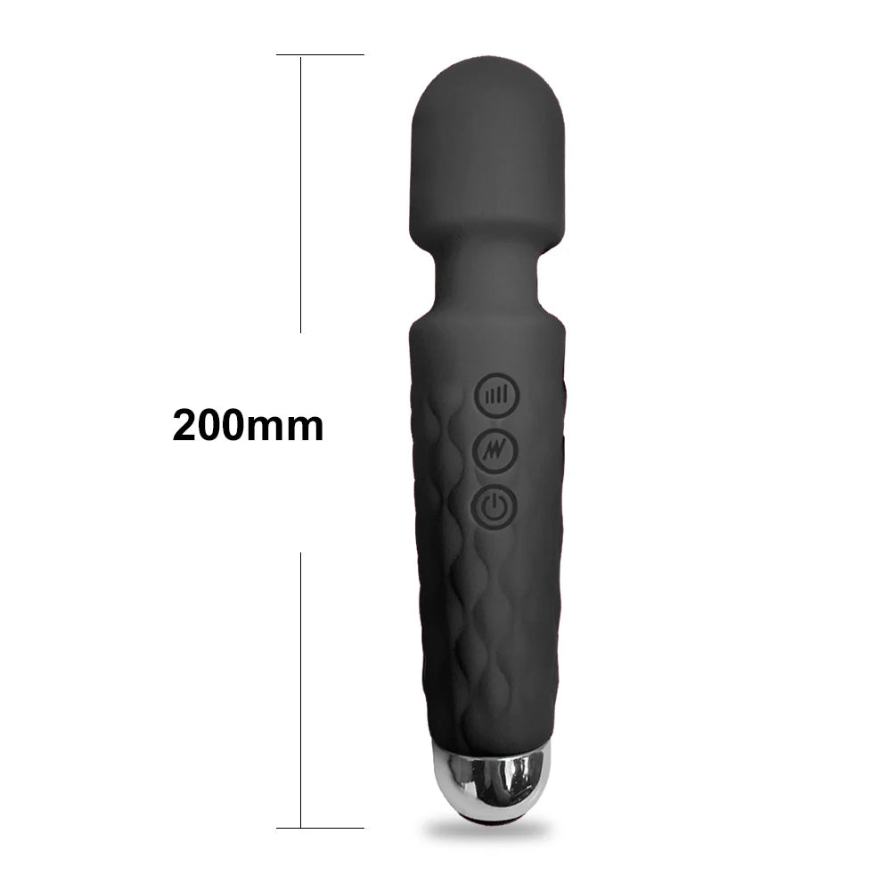 Rechargeable Wand Massager with Textured Flexible Head