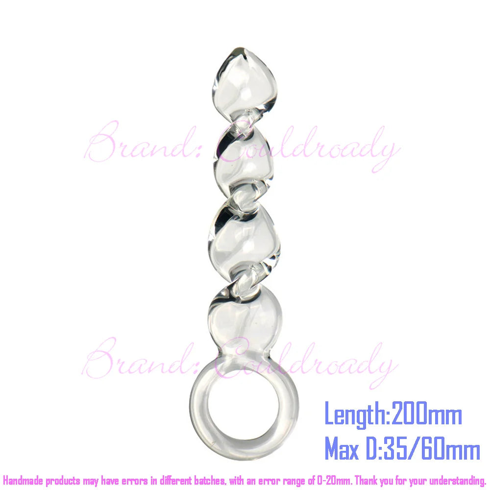 Textured Glass Massager with Ring Handle