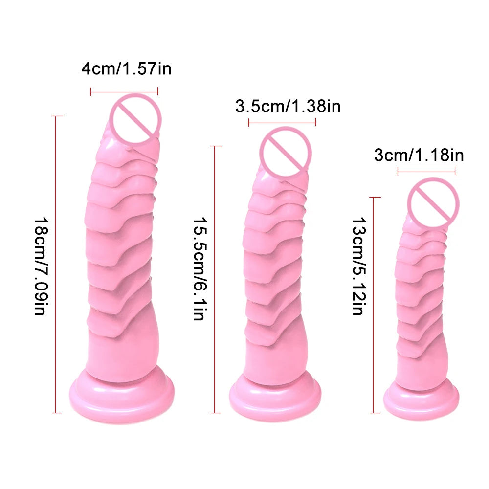 Textured Silicone Massager with Suction Cup Base
