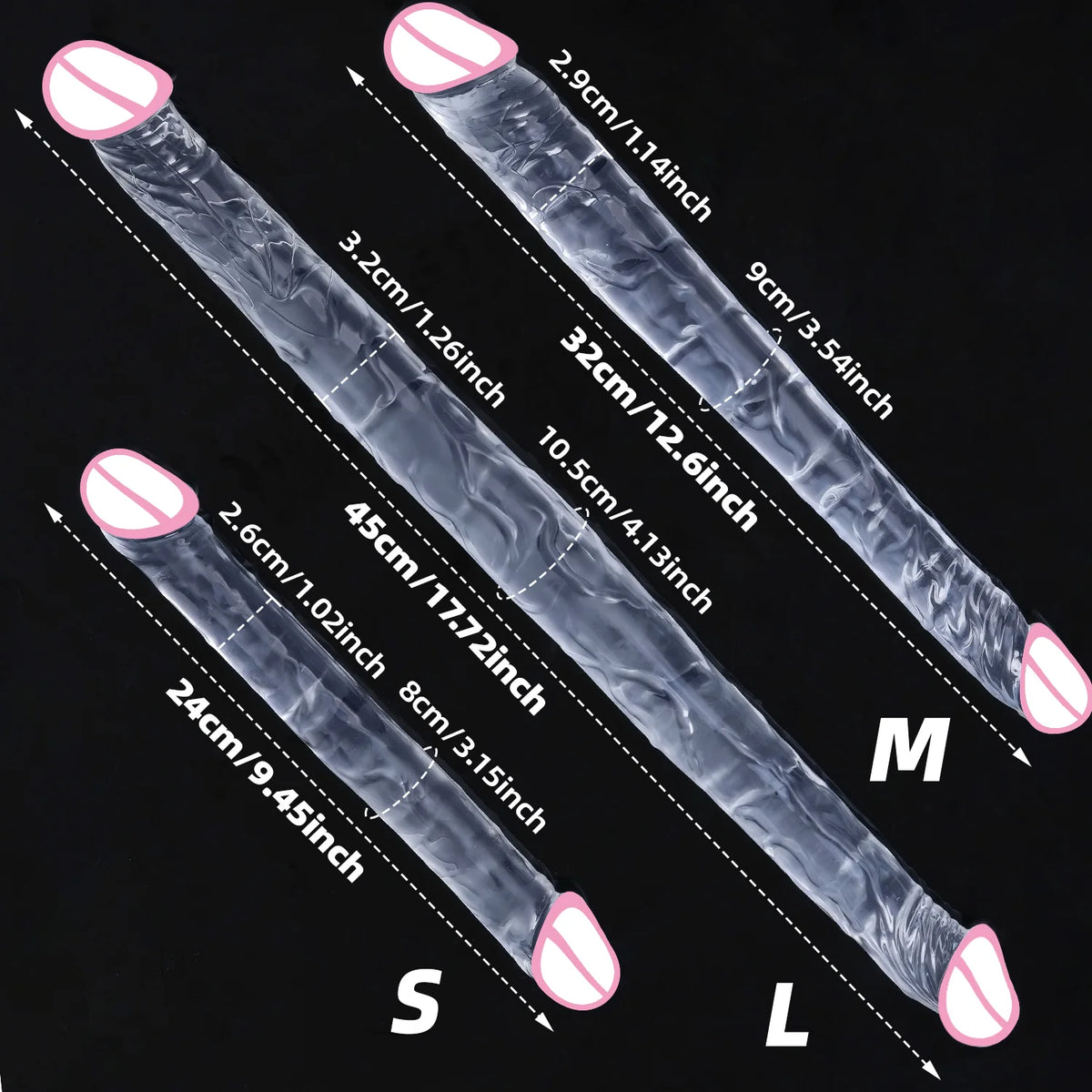 Flexible Textured Silicone Massager in Multiple Sizes
