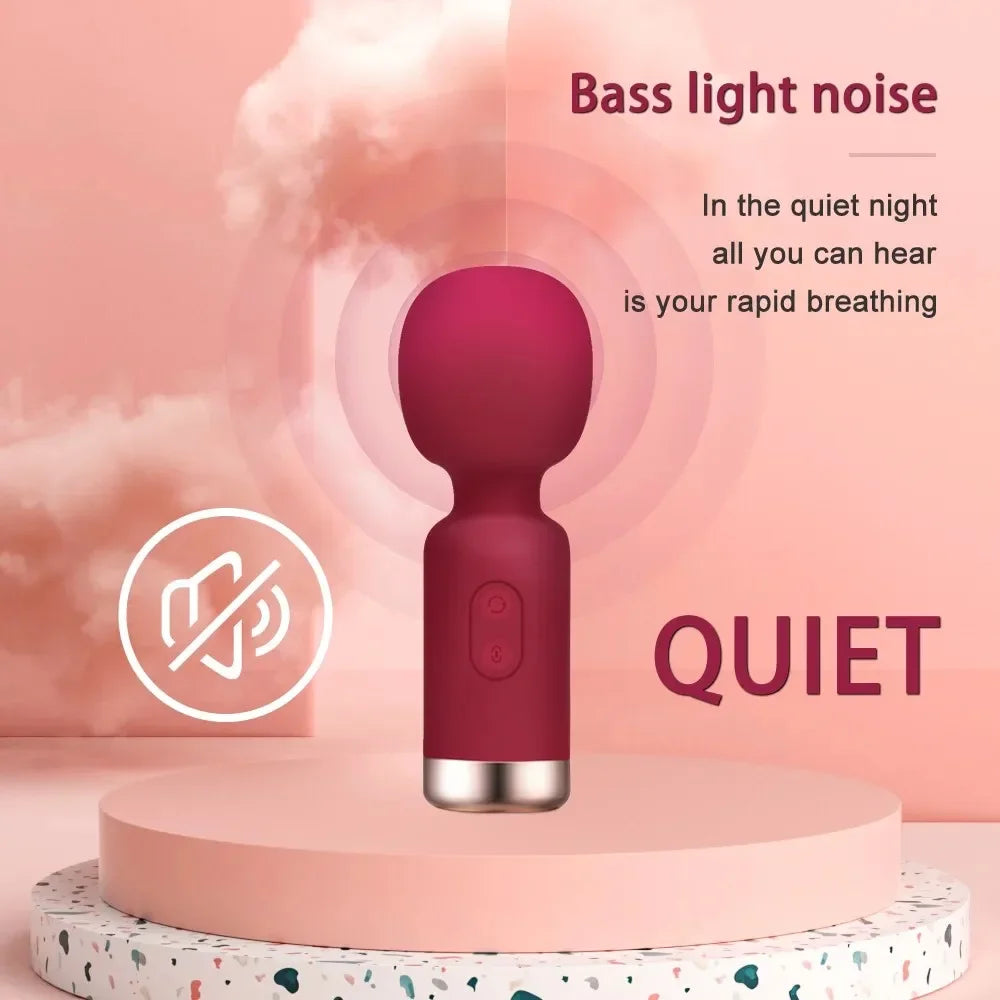 Mini Rechargeable Wand Massager with Flexible Head