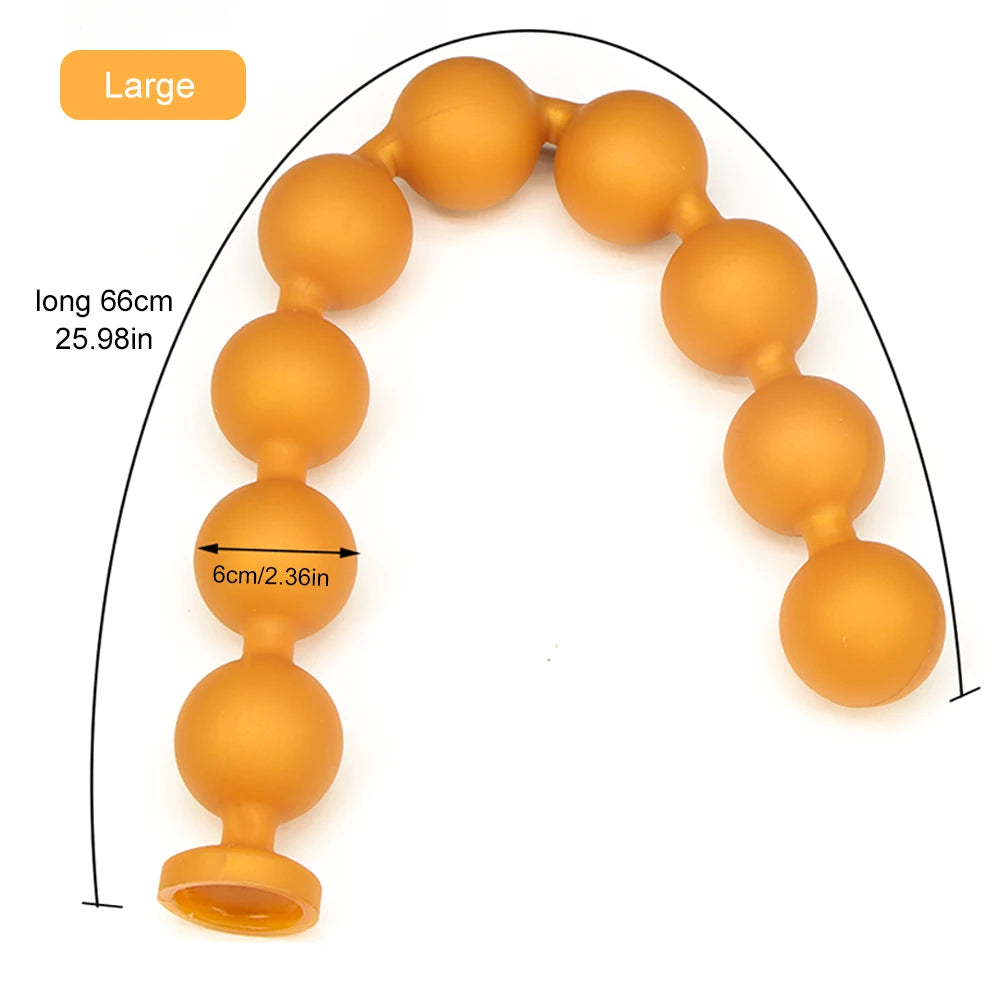 Flexible Silicone Beaded Massager with Round Base
