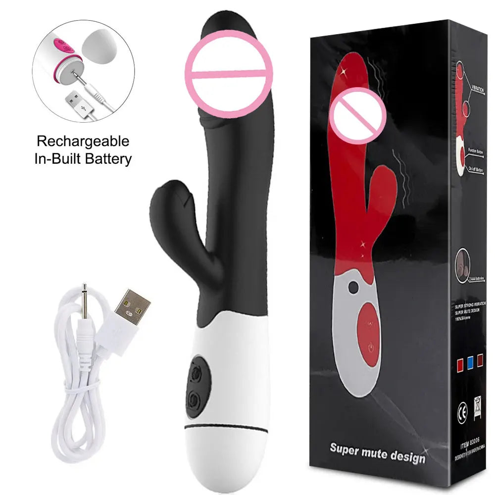Rechargeable Rabbit Massager with 30 Vibration Modes