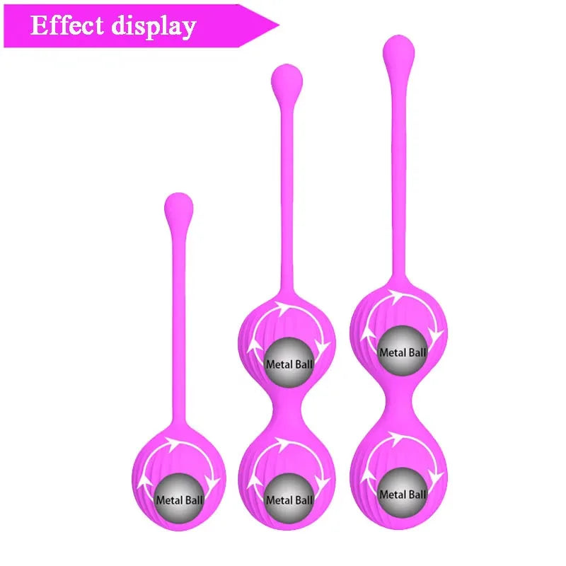 Weighted Silicone Kegel Ball Trainer with Retrieval Loop