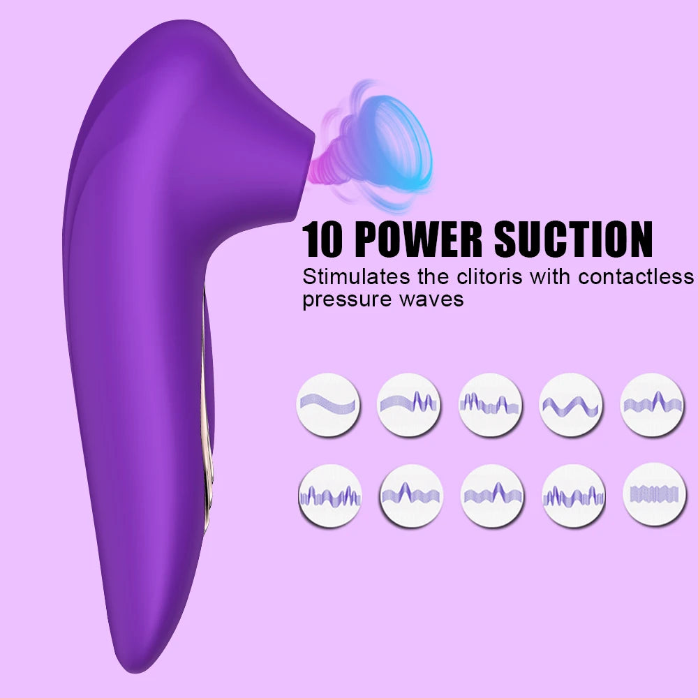 Vacuum Suction Personal Massager with 10 Power Levels