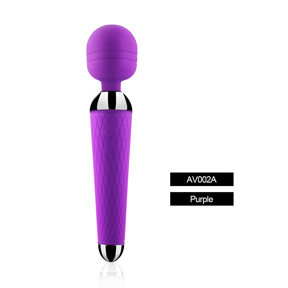 Rechargeable Wand Massager with Textured Flexible Head