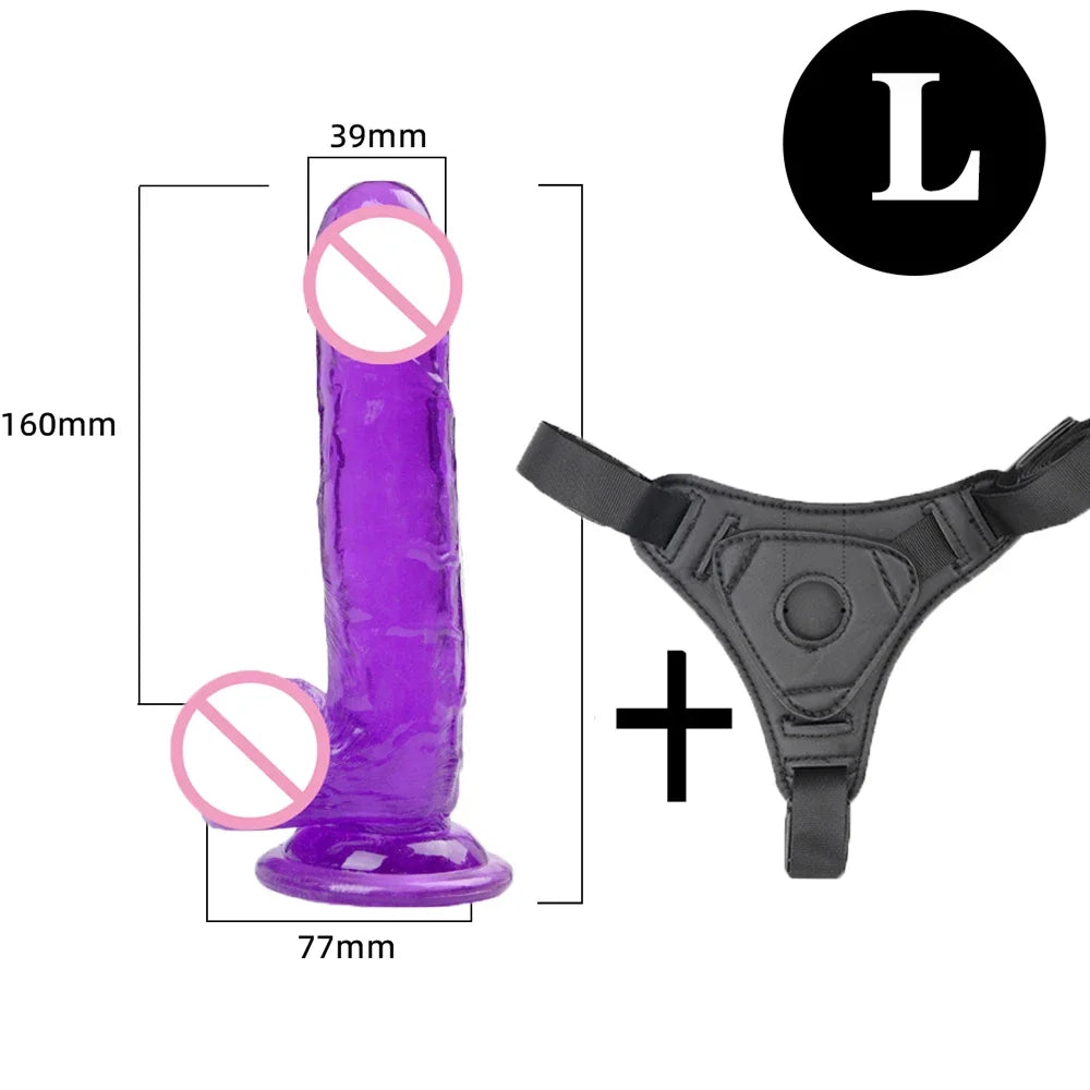 Adjustable Strap-On Harness with Interchangeable Massagers