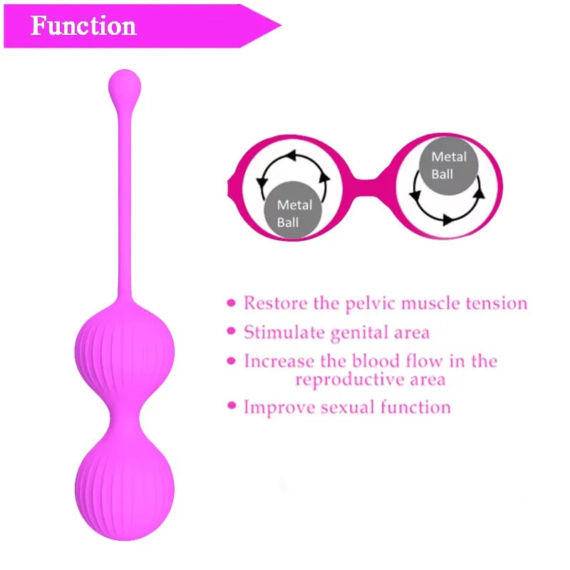 Weighted Silicone Kegel Ball Trainer with Retrieval Loop