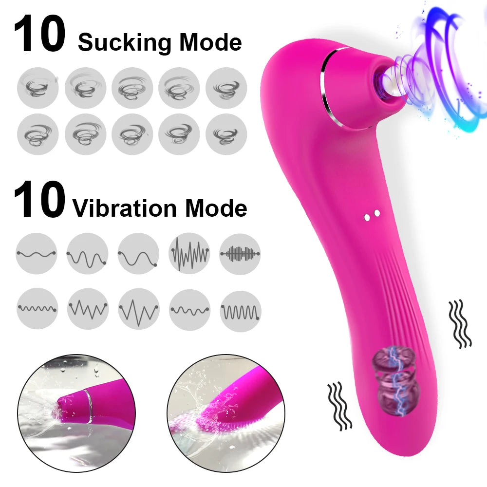 2-in-1 Suction & Vibration Personal Massager