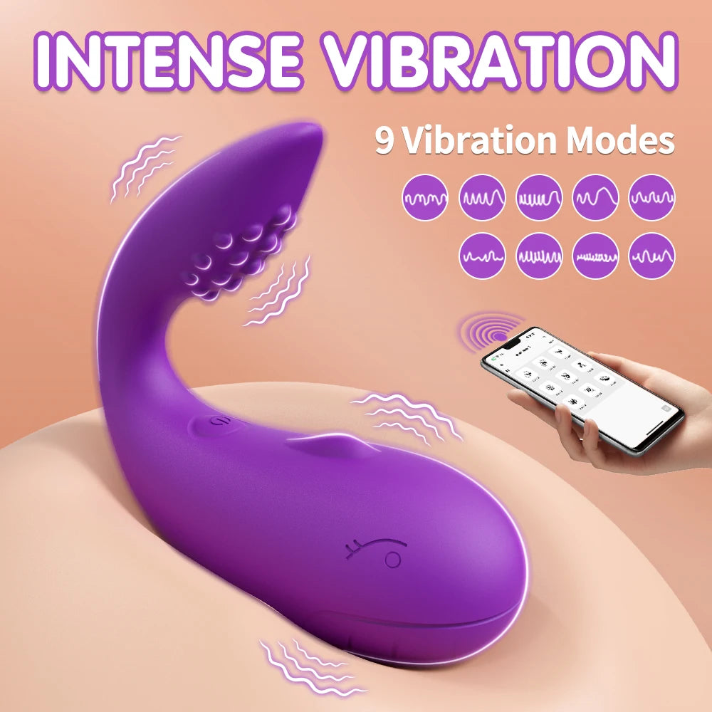 App-Controlled Wearable Vibrating Massager with 9 Speeds